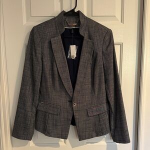 NEW White House Black Market Navy and Gray Blazer